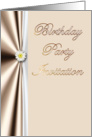 Birthday Party Invitation with daisy flower card