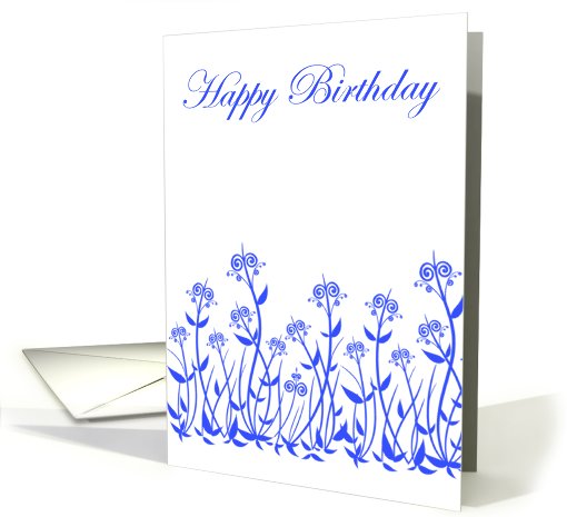 Happy Birthday with flowers card (779209)
