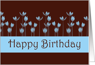 Happy Birthday with flowers card