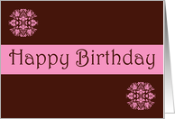 Happy Birthday with scrolls card