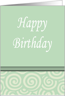 Happy Birthday with scrolls card