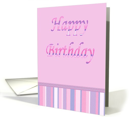 Happy Birthday with sripes card (779256)