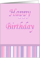 Happy Birthday with sripes card