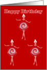 Happy Birthday ballerina ballet dancer card