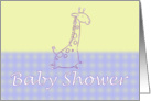 Baby Shower Invitation. Baby infant newborn giraffe card