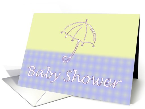 Baby Shower Invitation. Baby infant newborn umbrella card (821980)