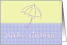 Baby Shower Invitation. Baby infant newborn umbrella card