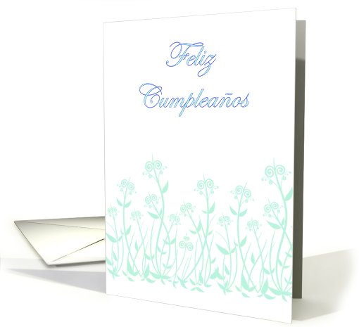 Feliz Cumpleaos Birthday Spanish Birthday with floral... (830715)