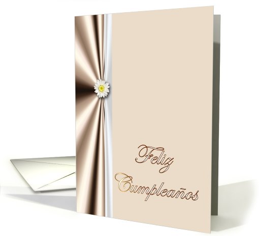 Feliz Cumpleaos Birthday Spanish Birthday card with daisy flower card