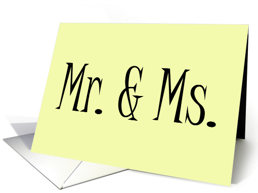 Mr. & Mrs. card request by Chelsey card (846836)