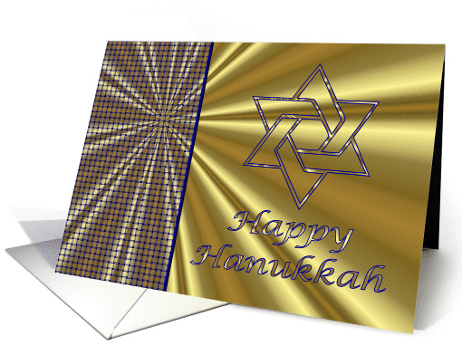 Hanukkah Jewish holiday with Star of David card (856435)