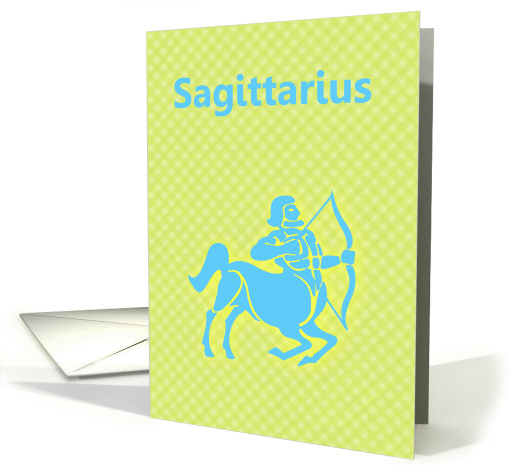 Sagittarius November December Birthday with zodiac sign centaur card