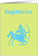 Sagittarius November December Birthday with zodiac sign centaur card