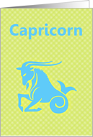 Capricorn December January Birthday with zodiac sign goat card