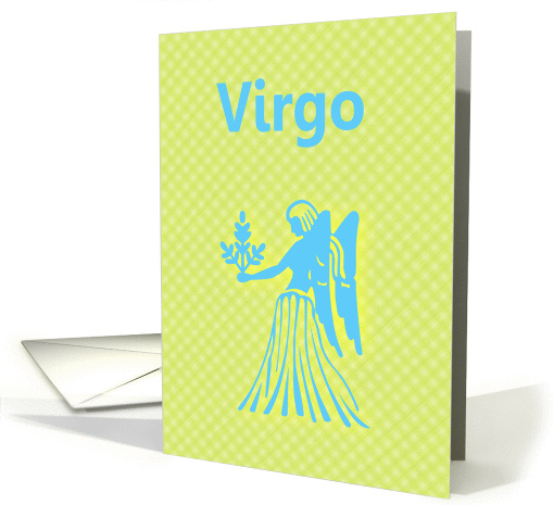 Virgo August September Birthday with zodiac sign female lady card