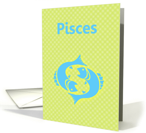 Pisces February March Birthdaywith zodiac sign fish card (879245)