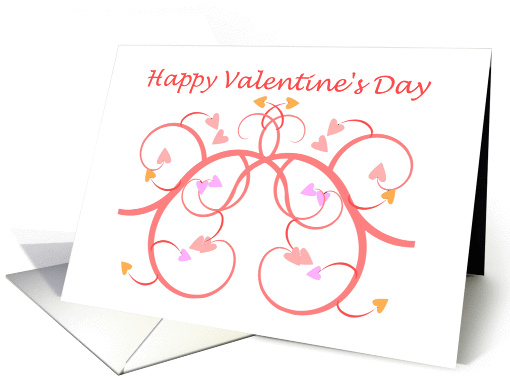 Happy Valentine's Day with love hearts I love you card (890593)