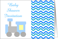 Baby Shower Invitation with toy train card