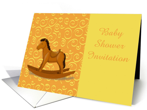 Baby Shower Invitation with rocking horse card (891614)