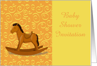 Baby Shower Invitation with rocking horse card