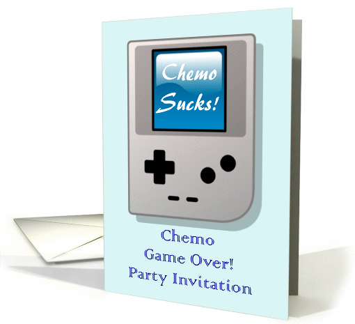 End of chemo party invitation for young boy last chemo session card