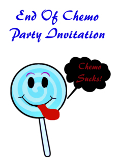 End of chemo party invitation for young boy last chemo session