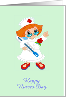 Happy Nurses Day with thermometer customizable text card