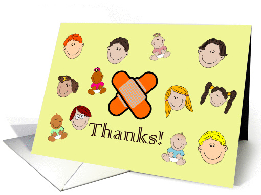 Happy Nurses Day with kids thanking nurses card (893108)