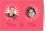 Happy Valentine’s Day custom photo card with love hearts card