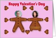 Happy Valentine’s Day custom card with gingerbread cookies card