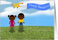 Kwanzaa Blessings custom card African-American Africa with kids card