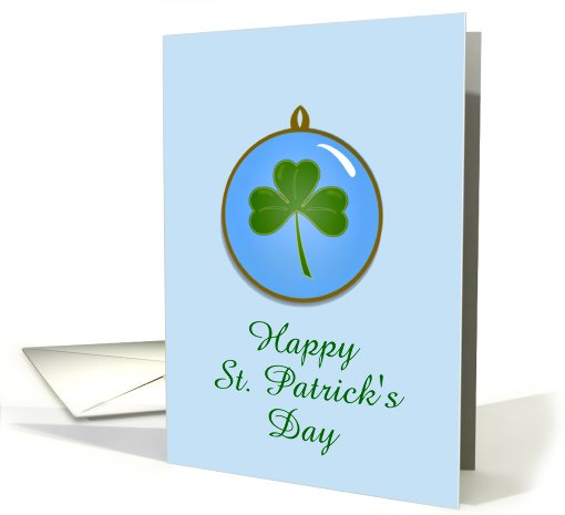 Happy St. Patrick's Day custom card Irish clover shamrock custom card