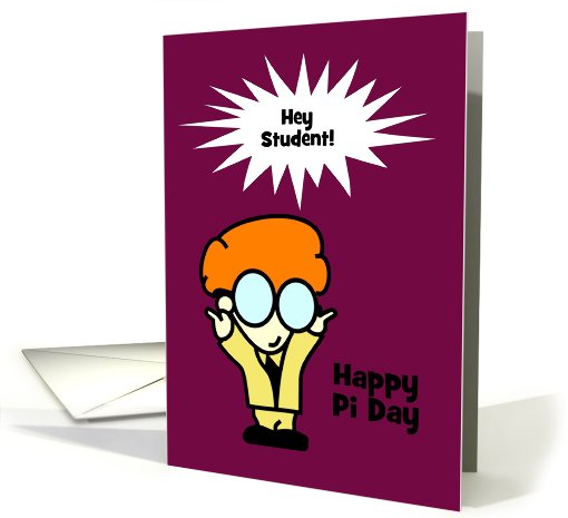 Happy Pi Day to student with nerd card (911610)