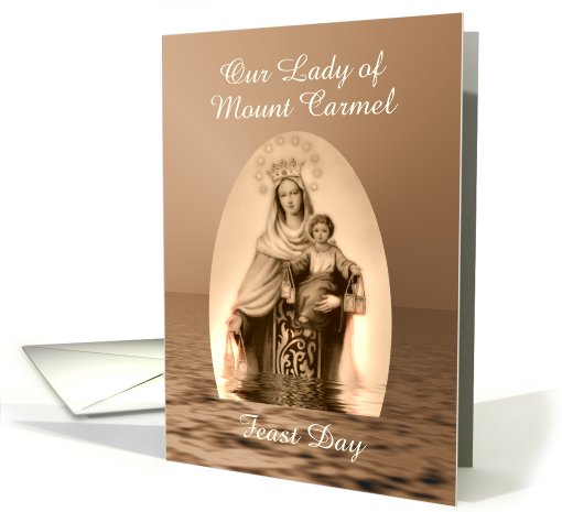 Feast Day for Our Lady of Mount Carmel custom card (915918)