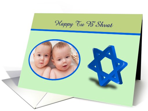 Happy Tu B'Shvat custom card Jewish Holiday photo card (919316)