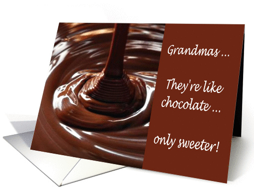 Happy Birthday Grandma with chocolate for Grandmother card (919960)