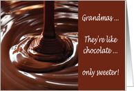 Happy Birthday Grandma with chocolate for Grandmother card