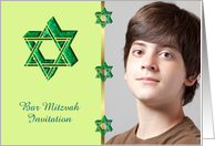 Bar Mitzvah Invitation Jewish coming of age custom card