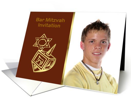 Bar Mitzvah Invitation Jewish coming of age Bat Mitzvah custom card