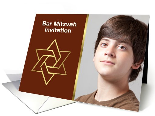Bar Mitzvah Invitation Jewish coming of age Bat Mitzvah custom card