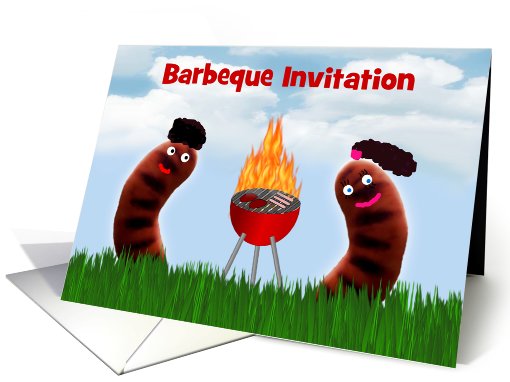 Barbecue Invitation custom card barbecue BBQ party invitation card