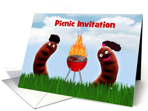 Picnic Invitation custom card party invitation card (925486)