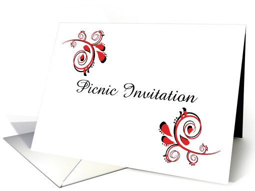 Picnic Invitation custom card party invitation card (925491)