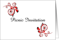 Picnic Invitation custom card party invitation card