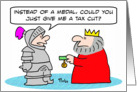 Knight prefers tax cut to medal. card