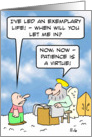 Saint Peter says patience is a virtue. card