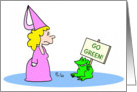 Frog tells princess to Go Green! card