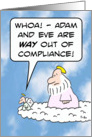 Adam and Eve are out of compliance card