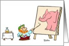 Artist and Pink Elephant card