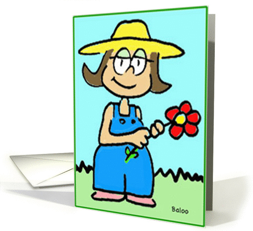 Garden lady card (217595)